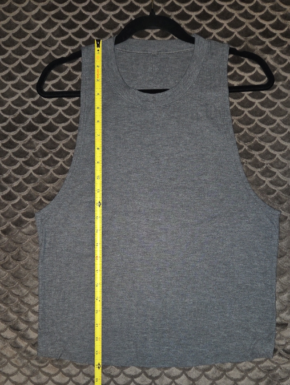 G476. Alo Ribbed Heat Wave Tank in Dark Gray - Size XS/S (?) - Picture 5 of 5